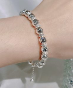 Sterling Silver 925 Platinum-Plated Snake Bone Bracelet | Luxurious & Bold Design