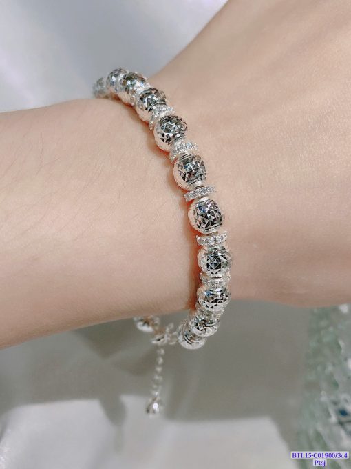 Sterling Silver 925 Platinum-Plated Snake Bone Bracelet | Luxurious & Bold Design